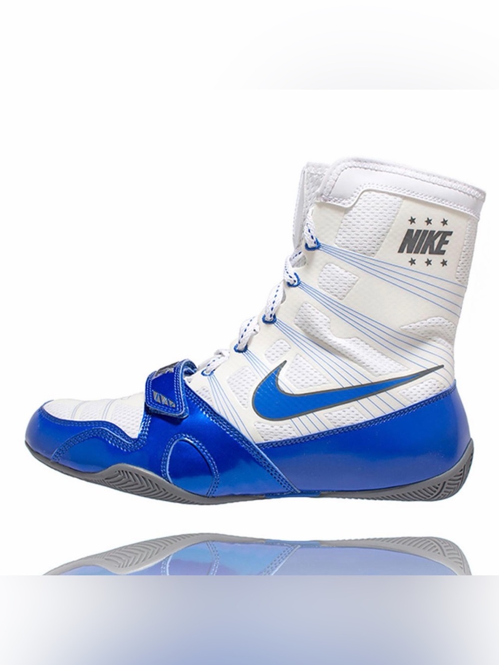 Nike Men’s HYPERKO White and Blue High-Top Training Shoes